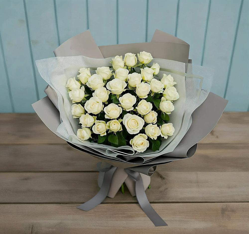 Букет Белоснежная нежность в Калининской Краснодарского края