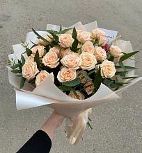 Букет Кремовые розы Латте в Калининской Краснодарского края