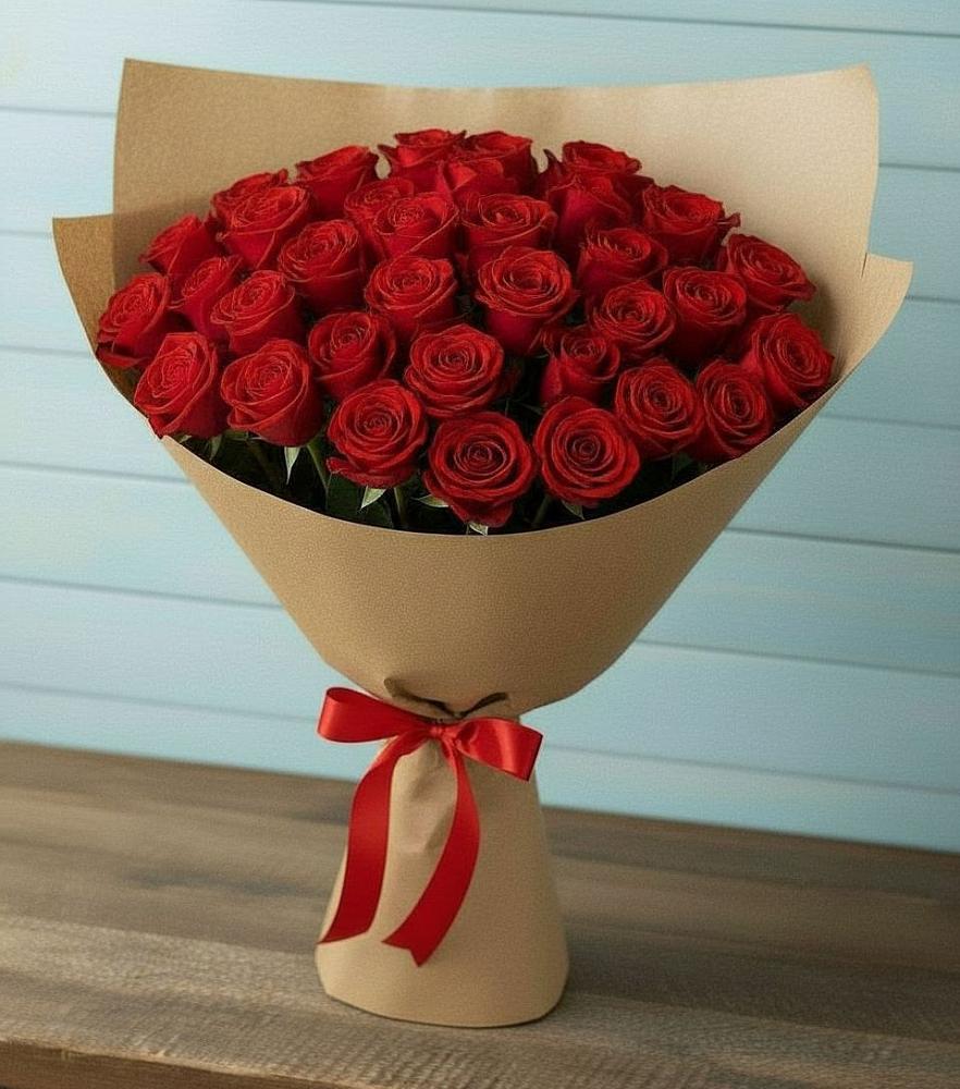 Букет Красные розы Милано в Калининской Краснодарского края