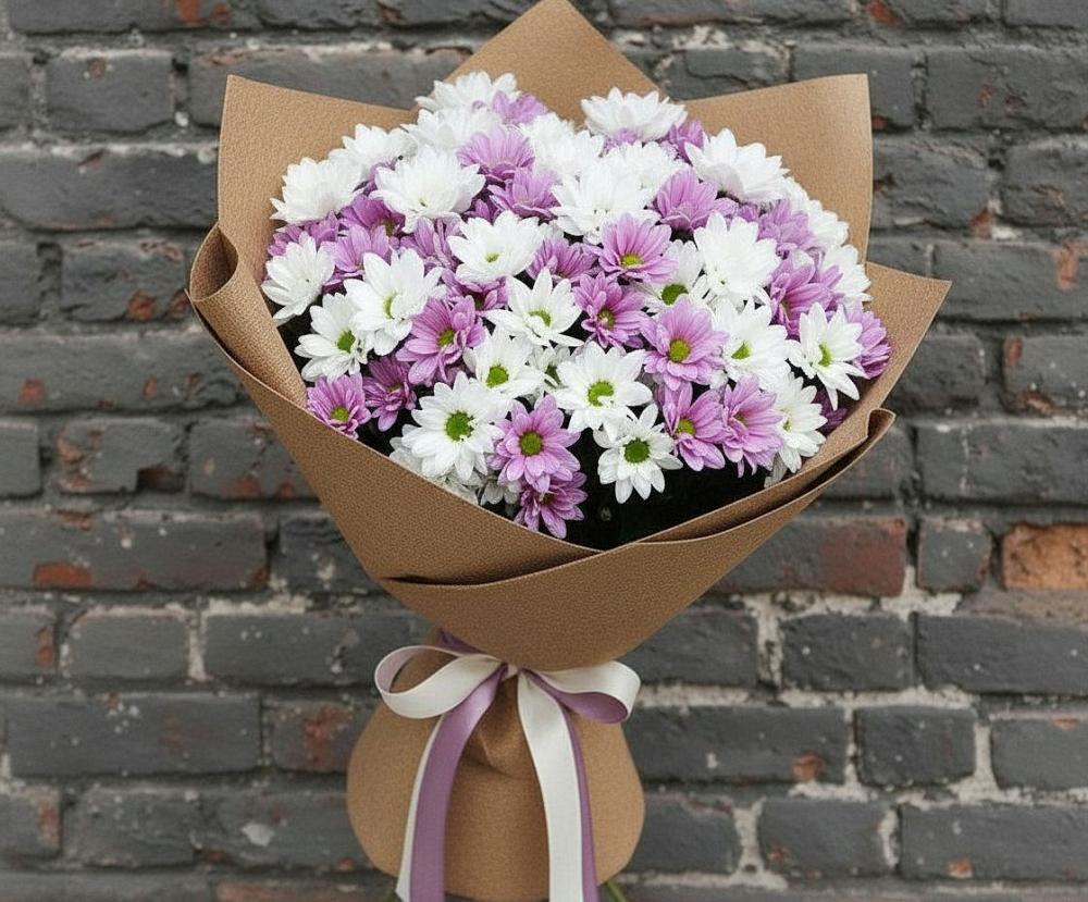 Букет цветов из: Хризантемы в Калининской Краснодарского края