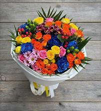 Букет цветов из:  Розы и Хризантемы в Калининской Краснодарского края