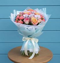 Букет цветов из:  Хризантемы и Розы #REPLACE_PRED# Калининской Краснодарского края