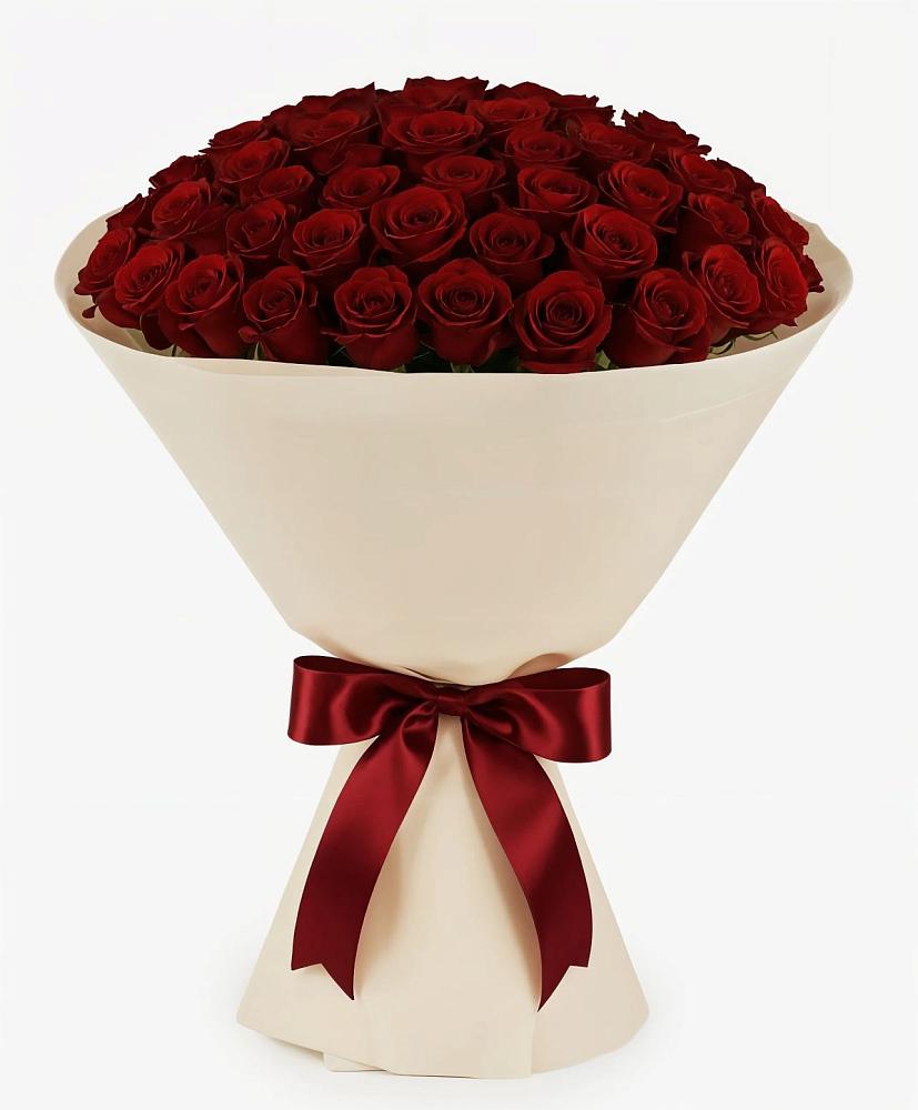 Букет 101 Бордовая роза Блэк Бакарра в Калининской Краснодарского края