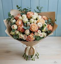Букет цветов из:  Альстромерии и Розы #REPLACE_PRED# Калининской Краснодарского края