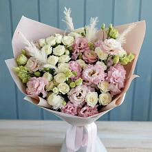 Букет цветов из:  Альстромерии и Розы #REPLACE_PRED# Калининской Краснодарского края